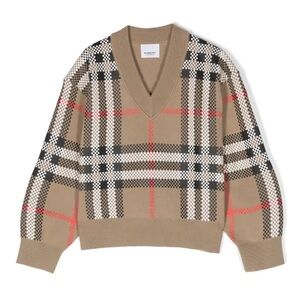 Burberry Kids Vintage Check V-neck sweater - 4 years